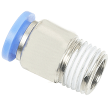 12mm O.D tube, R, PT, BSPT 3/8 thread hexagon male connector | push in fitting