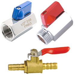 brass mini ball valves, stainless steel mini ball valves
