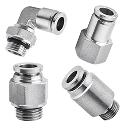 316 stainless steel push in fittings, metric thread