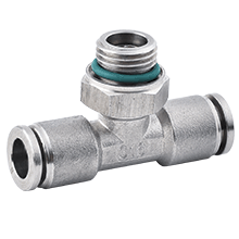 stainless steel 316 push-in fittings - G thread male branch tee with O-ring 