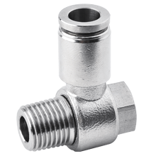 1/4 tube x R 1/8 thread SS male banjo elbow push-in fittings