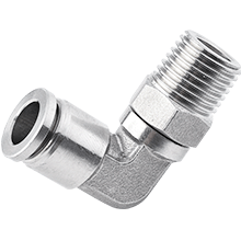1/4 inch x R 1/2, 316 SUS male elbow push to connect fitting