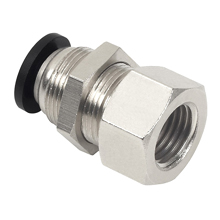 bulkhead female connector, bulkhead female straight, push in fitting