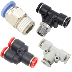 thumbnail image 2 of Pneumatic Push-In Fittings – Brass Air/Water Adapters, 5/32 To 1/2, Various Shapes 2 of 6