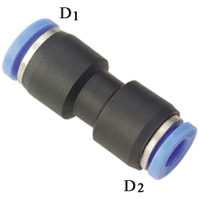 1/2 to 1/4 O.D Tube, Union Straight Reducer | Push in Fitting