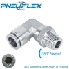 316 Stainess Steel Push in Fittings from Pneuflex Manufacturing