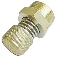 R 1/8 thread brass flow control silencer