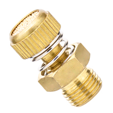 G 3/8 thread brass spring mullfer with flow control valve