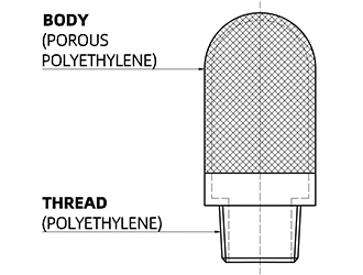 construction of porous plastic silencer