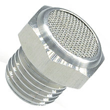 R1/8 stainless steel silencer with filter wire net